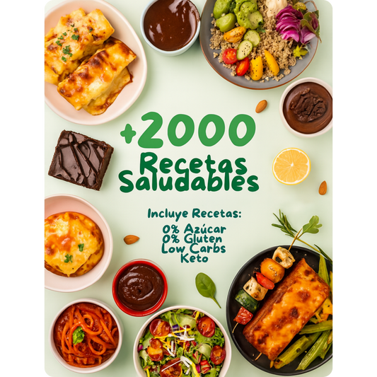 +2000 Organized Recipes (gluten-free, sugar-free and high in protein) + Gifts!